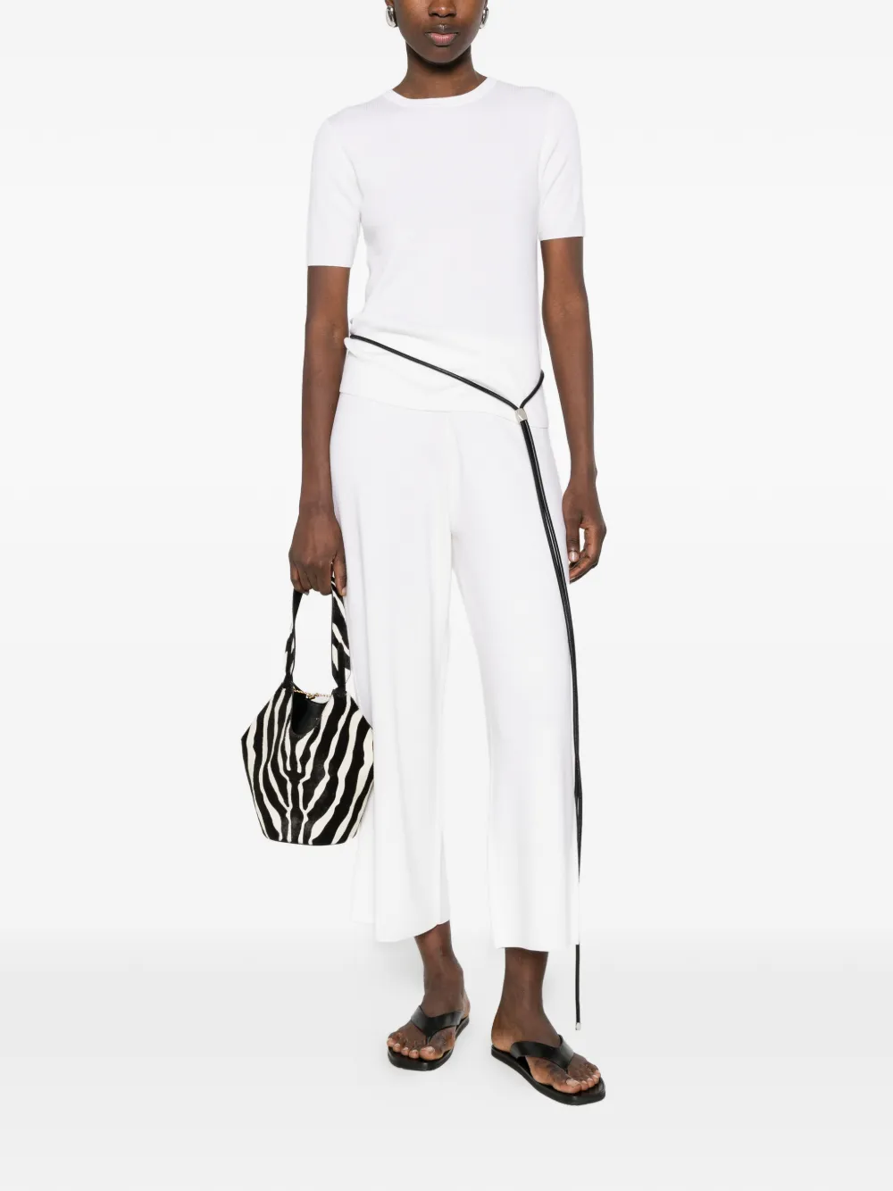  Allude Short-sleeve T-shirt - Neutrals 