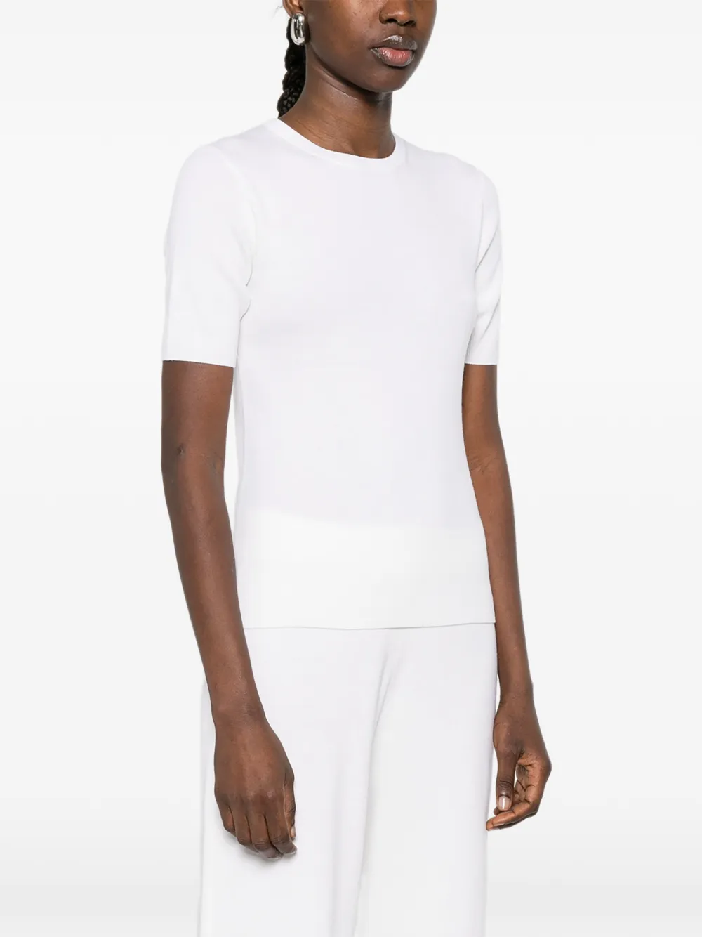  Allude Short-sleeve T-shirt - Neutrals 