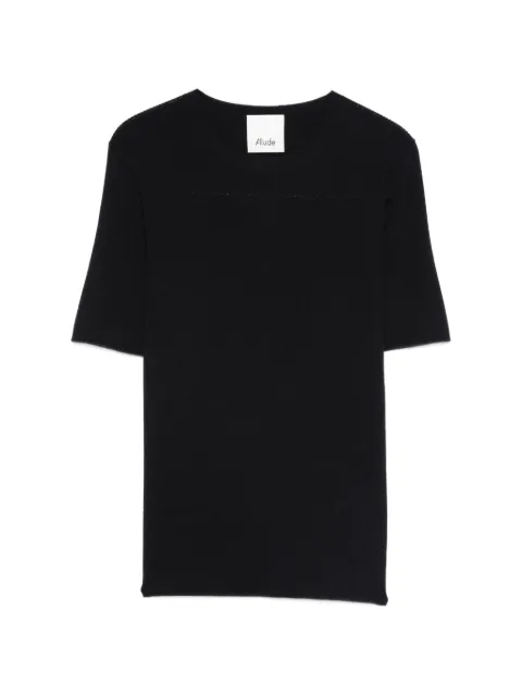 Allude haut en maille à manches courtes