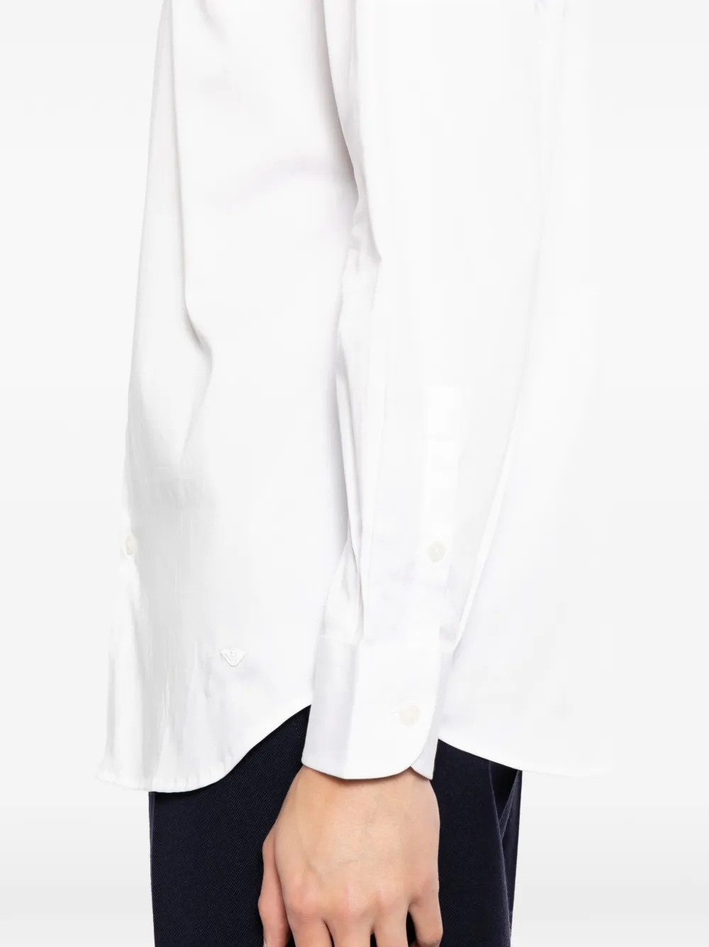 Emporio Armani Overhemd met geborduurd logo Wit