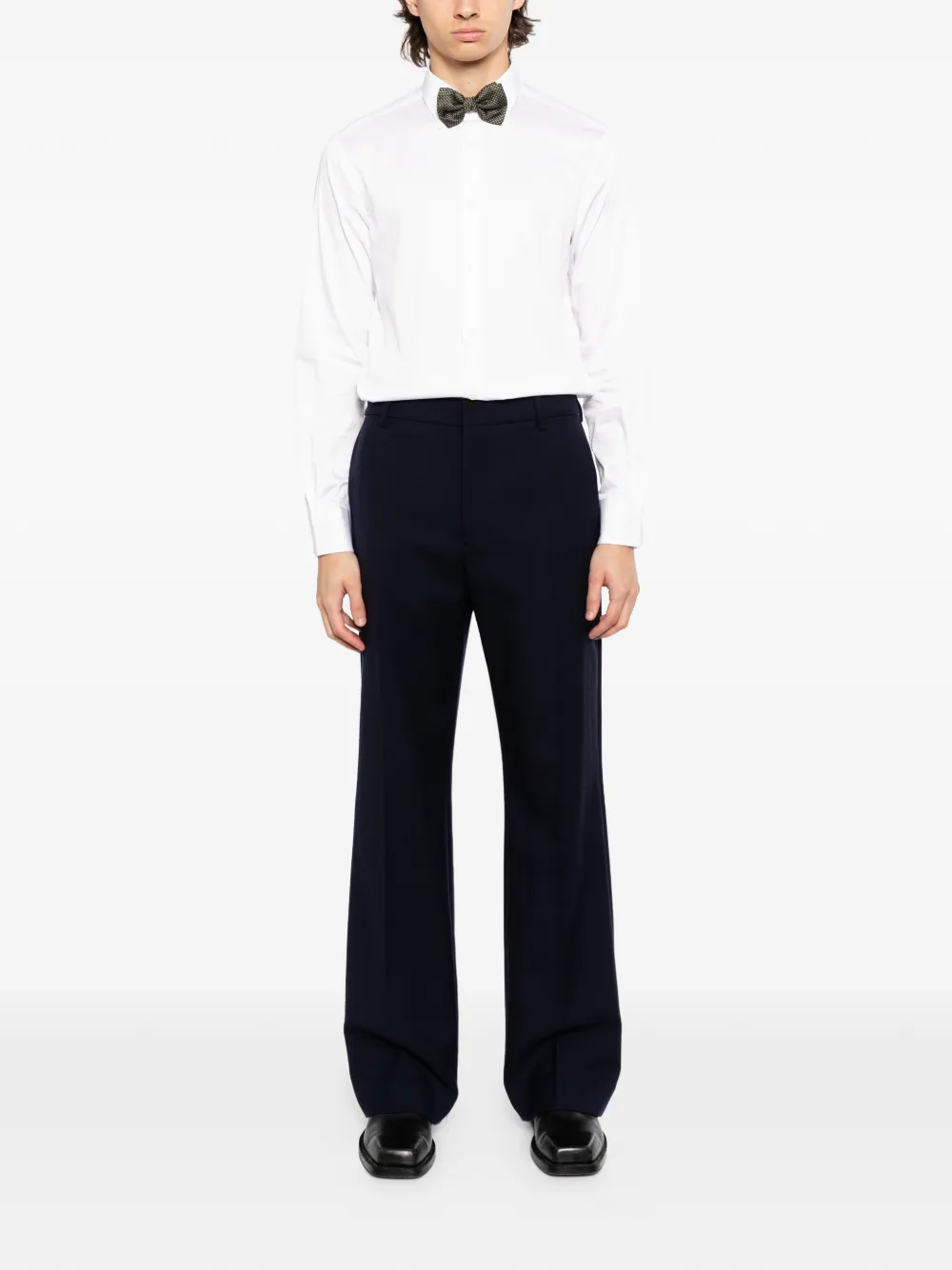 Emporio Armani Overhemd met geborduurd logo Wit