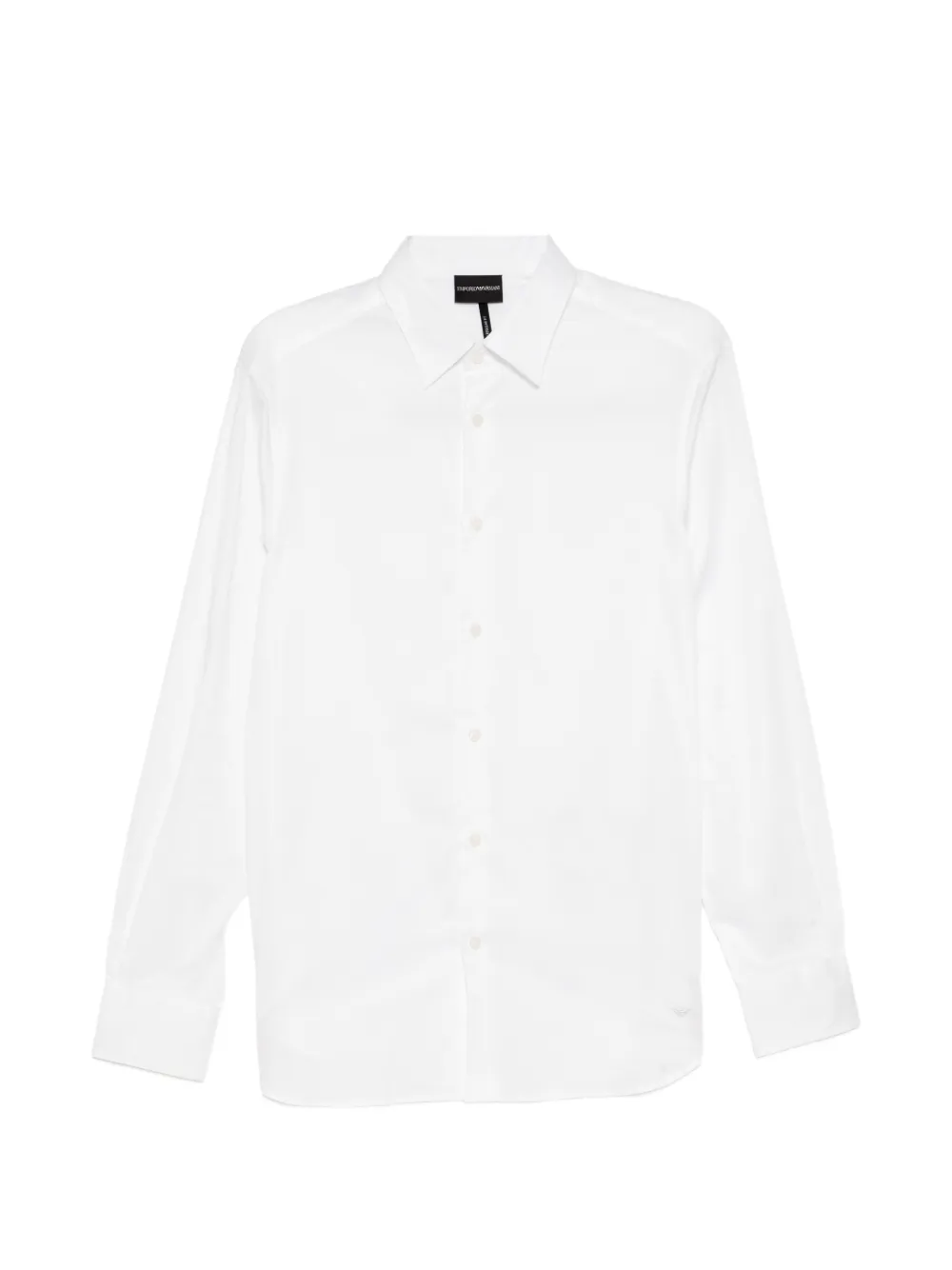 Emporio Armani logo-embroidered shirt - Bianco