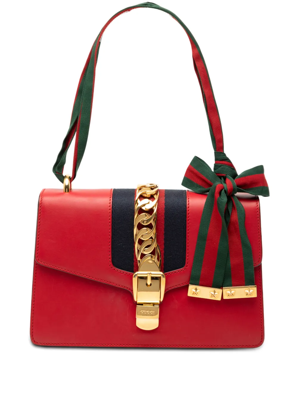 Gucci Pre-Owned 2016-2025 Small Leather Sylvie Web satchel - Rosso