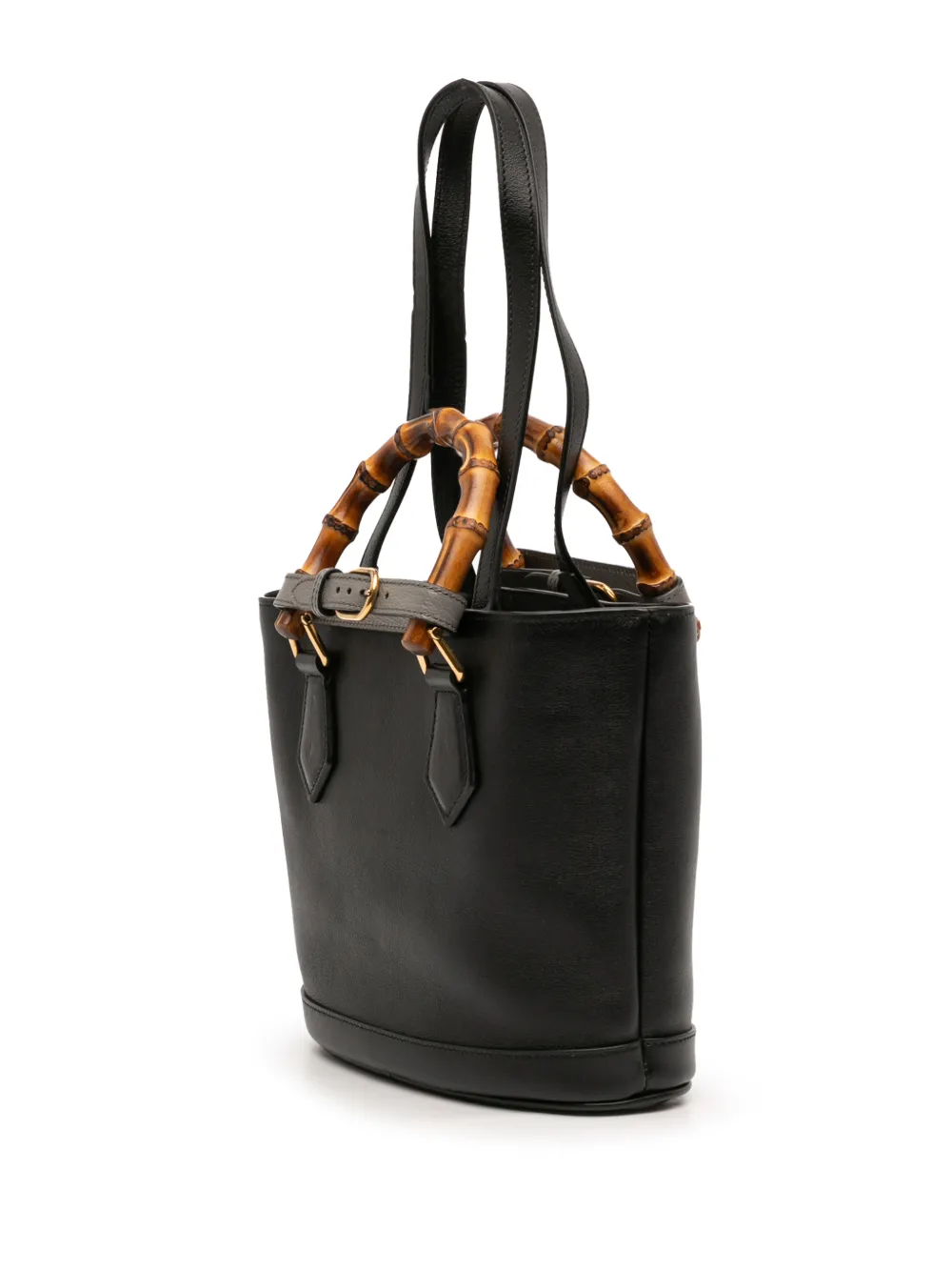 2016-2026 Small Calfskin Bamboo Diana Convertible Bucket Bag