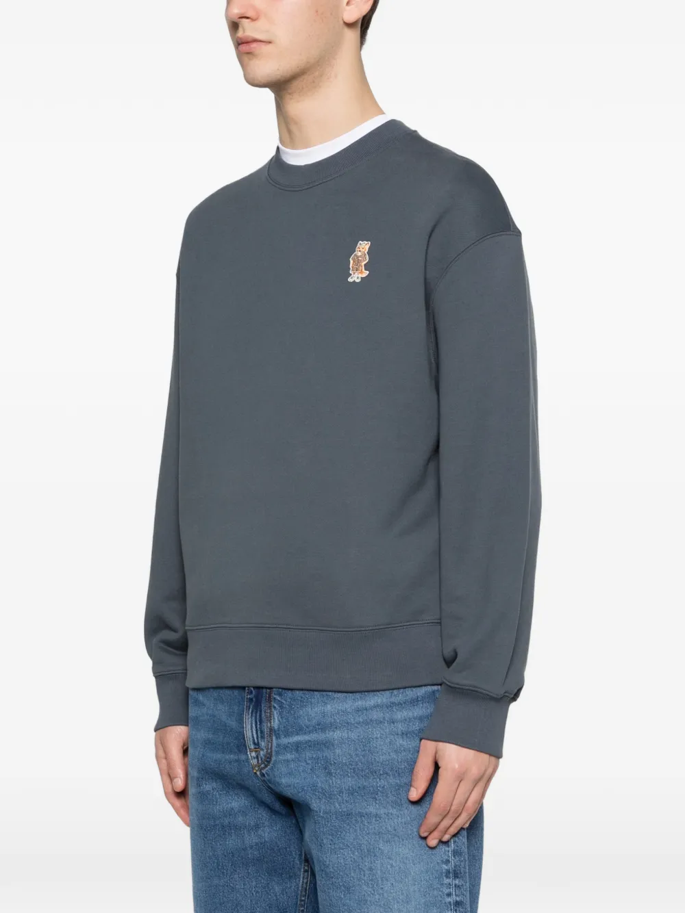 Maison Kitsuné Sweater met ronde hals Blauw
