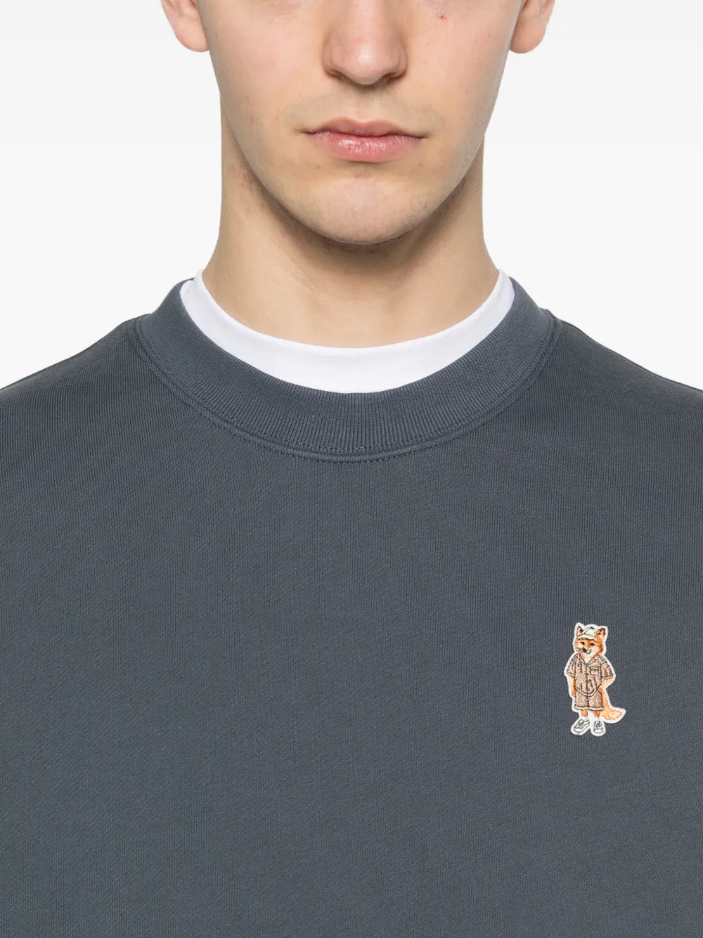 Maison Kitsuné Sweater met ronde hals Blauw