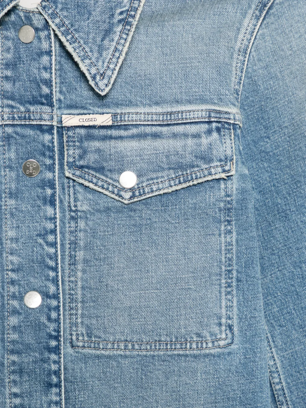  Closed Utility Chest-pocket Denim Shirt - Blue 