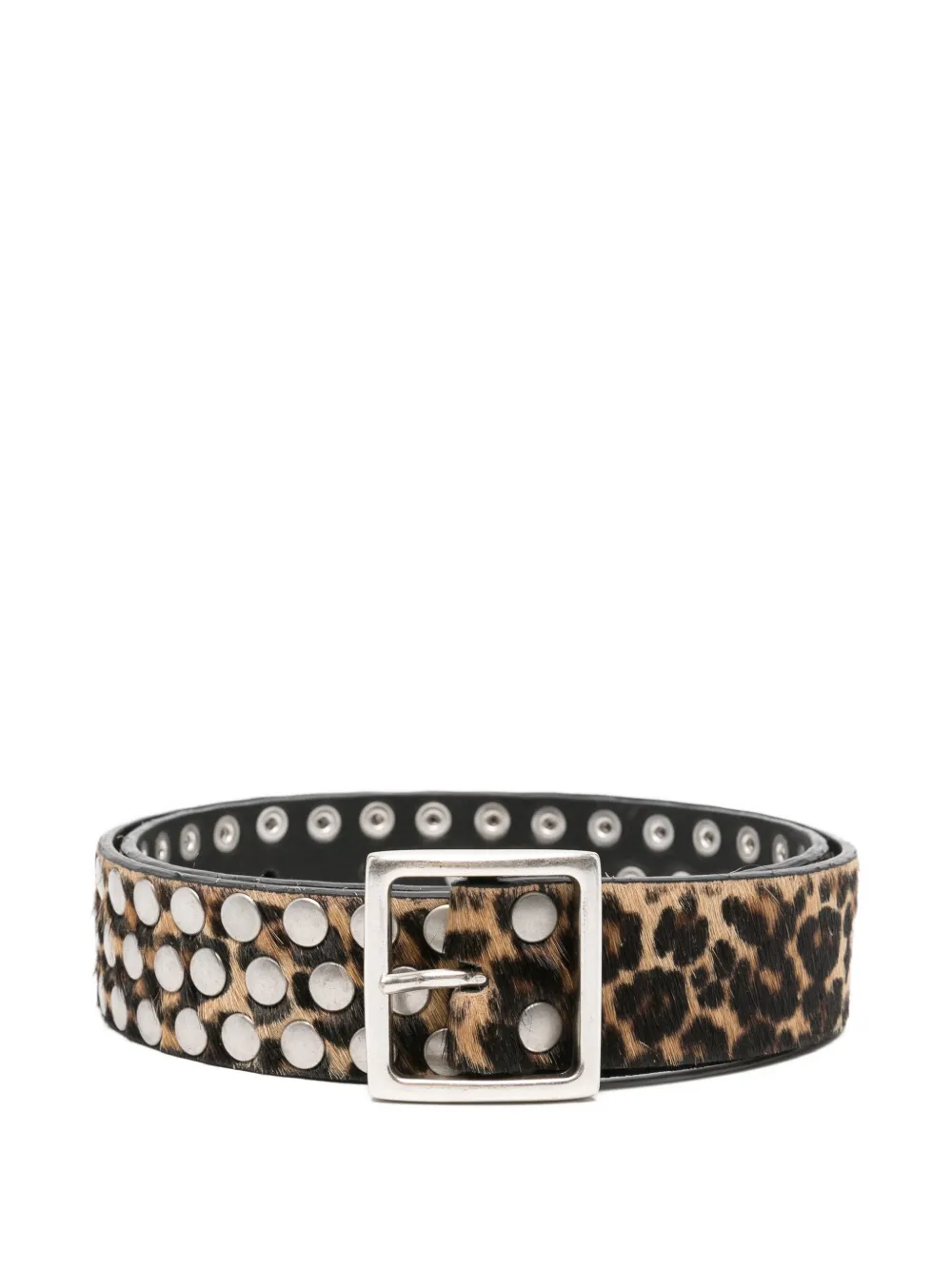 Golden Goose leopard-pattern studded belt - Toni neutri