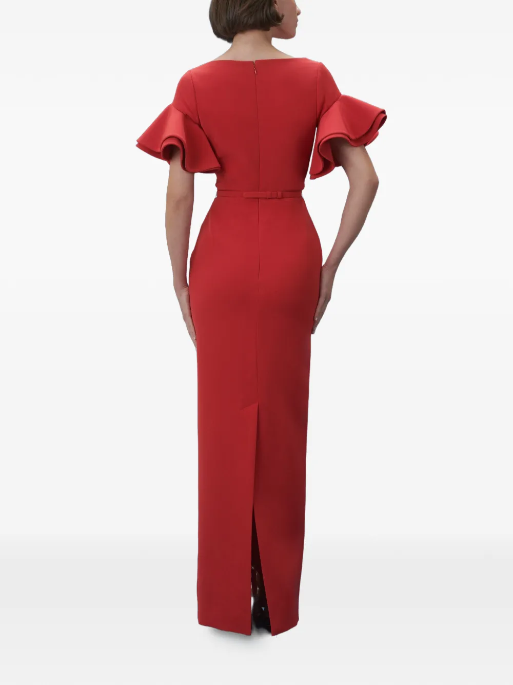  Rami Al Ali Overlap Ruffled Maxi Dress - Red 