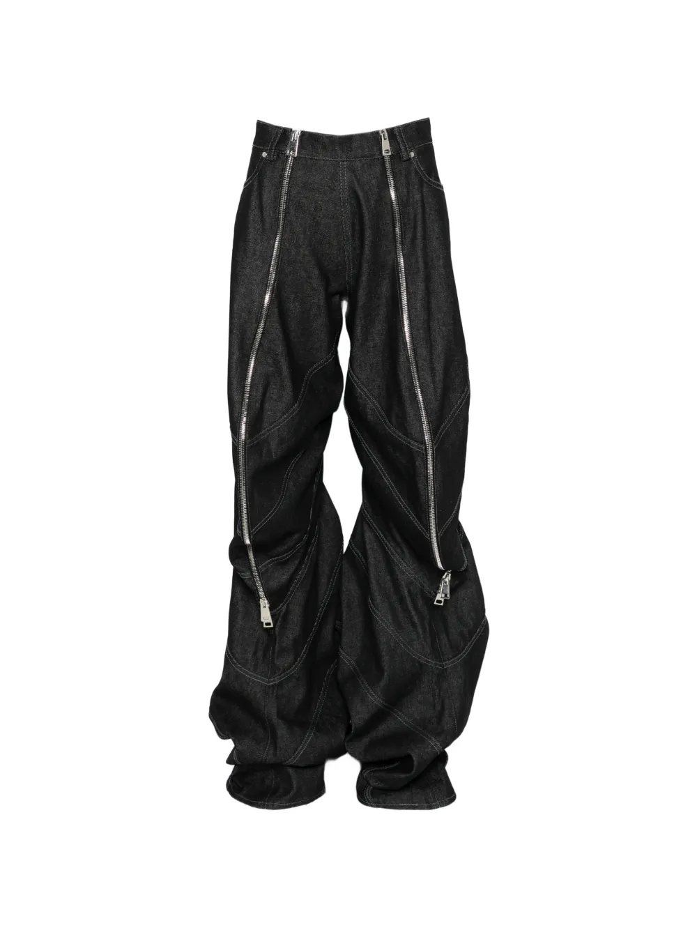 VICTOR CLAVELLY zip-detail straight-leg jeans - Blau