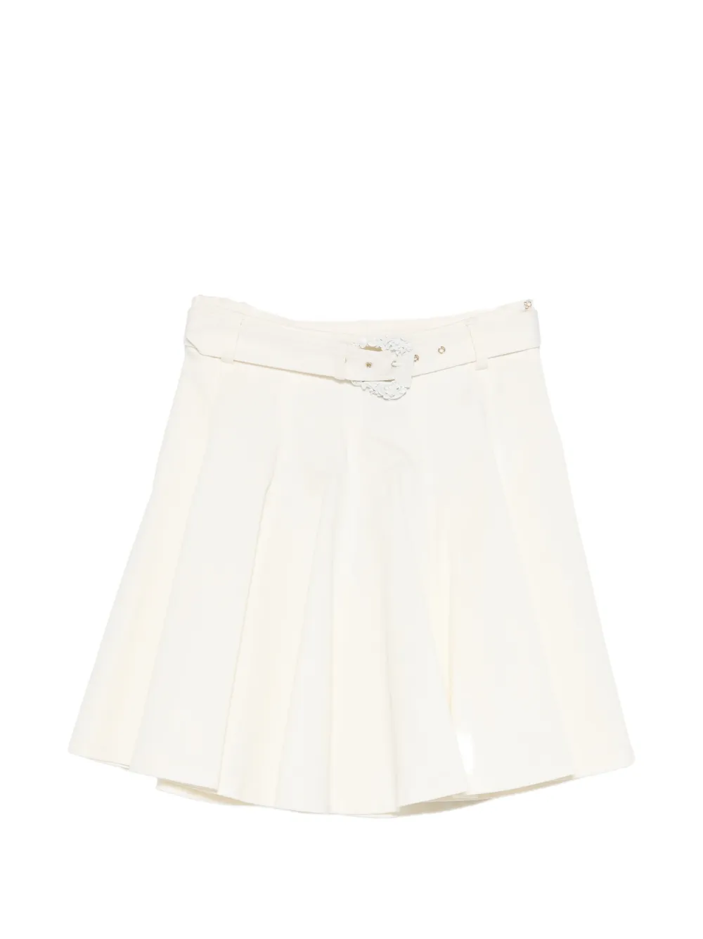 Versace Jeans Couture pleated belt skirt - Bianco