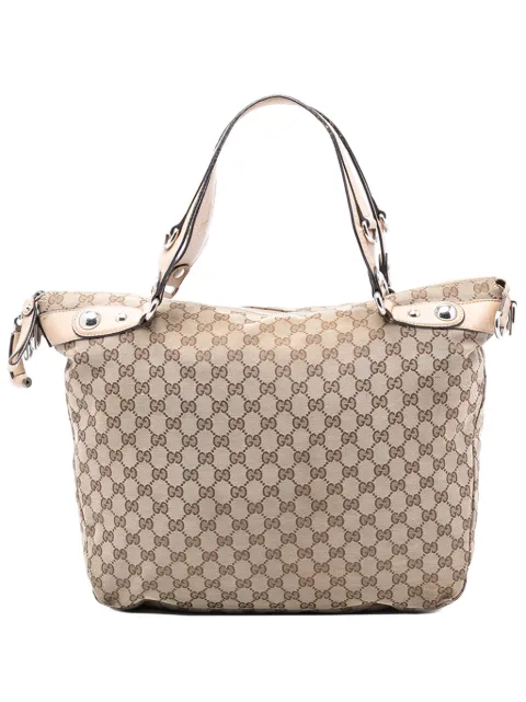 Gucci Pre-Owned 2016-2026 Large GG Canvas Icon Bit satchel