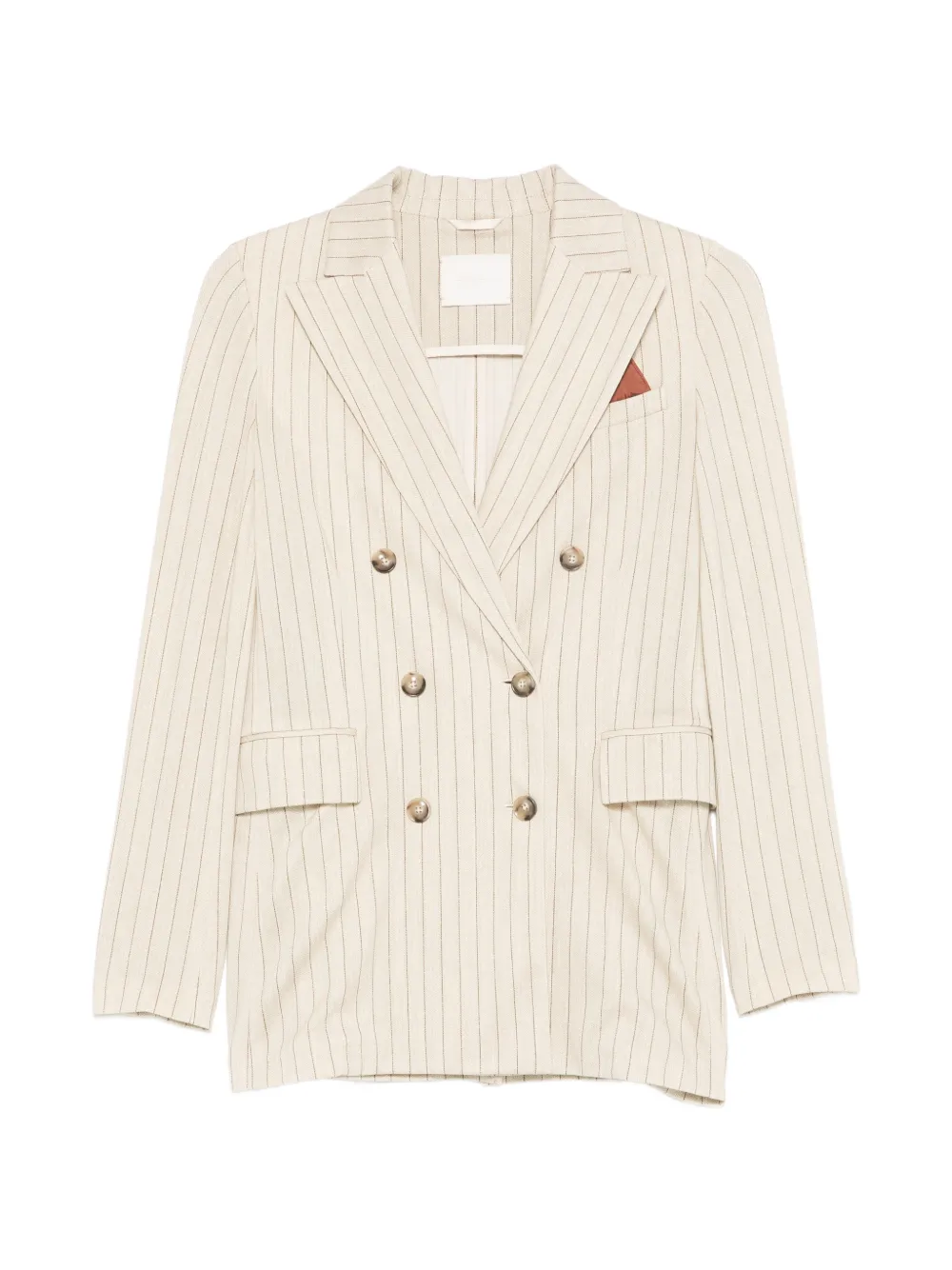 Circolo 1901 striped double-breasted blazer - Toni neutri