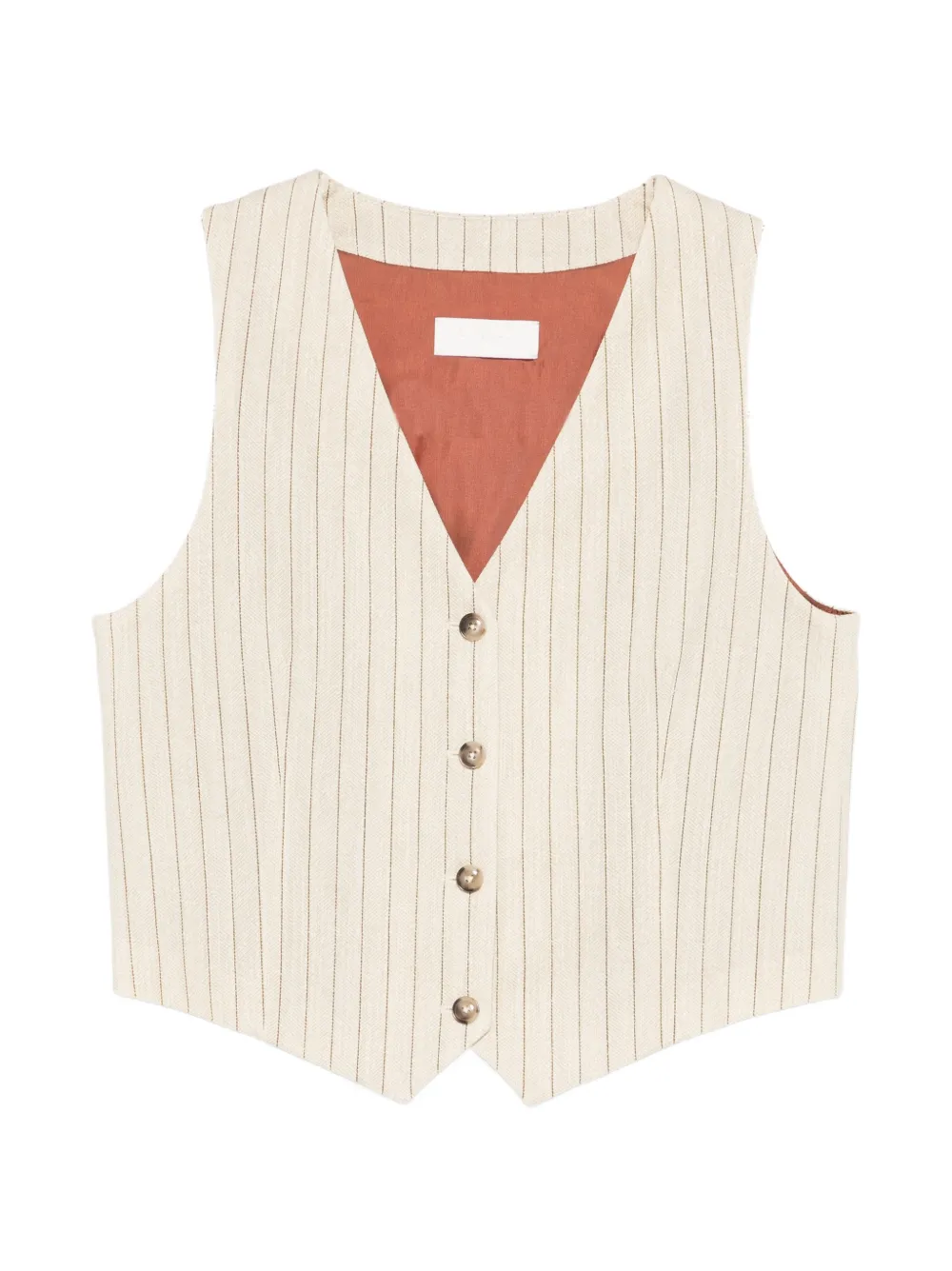 Circolo 1901 pinstripe buttoned waistcoat - Toni neutri