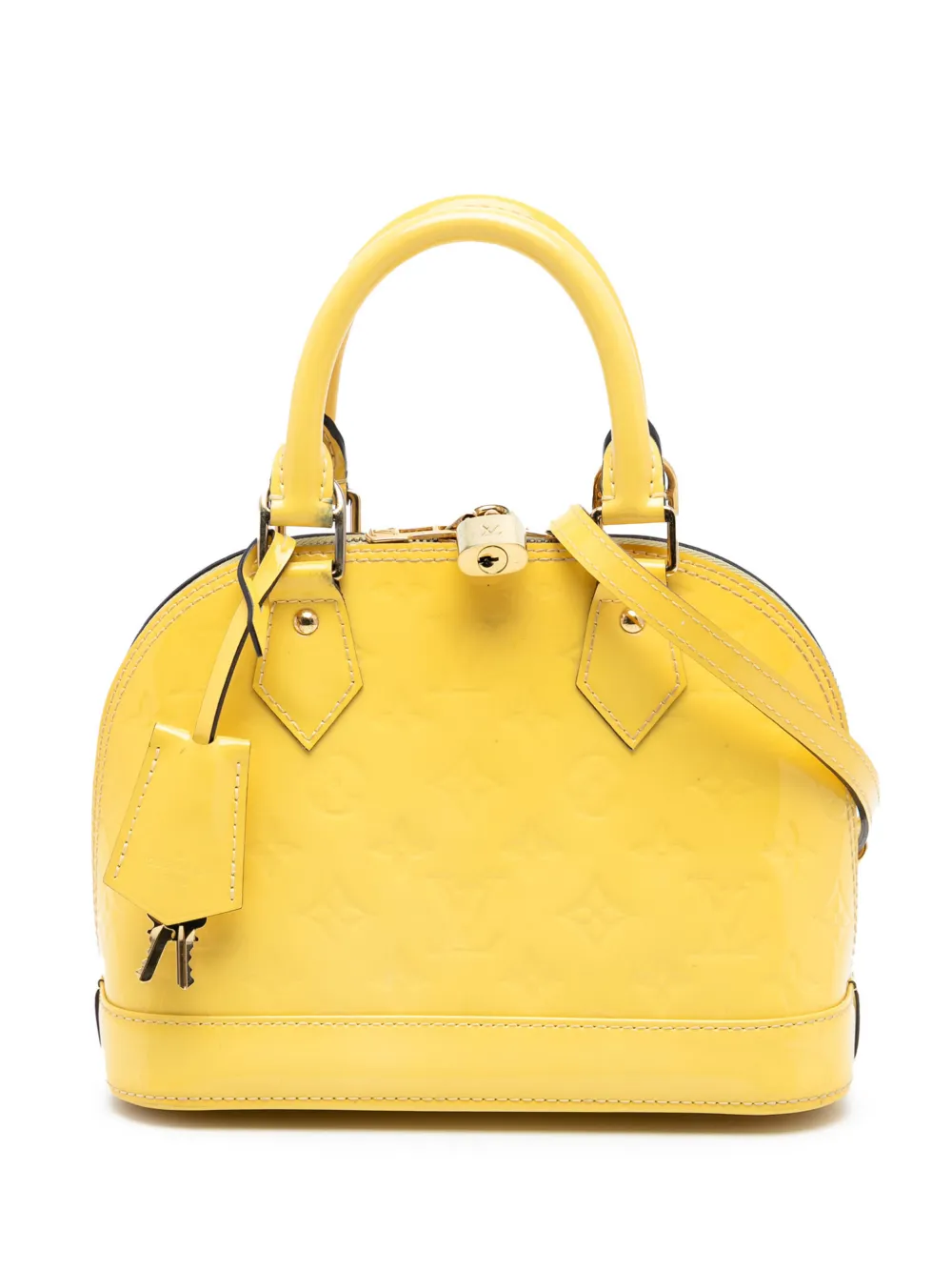 Louis Vuitton Pre-Owned 2014 Monogram Vernis Alma BB satchel - Giallo