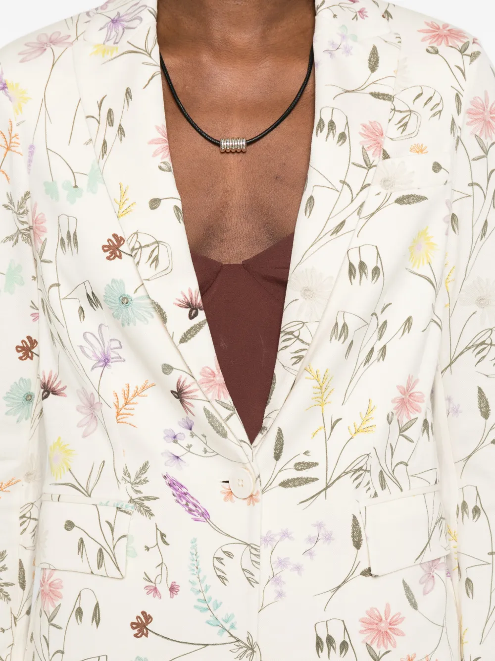 Circolo 1901 Blazer met bloemenprint Beige