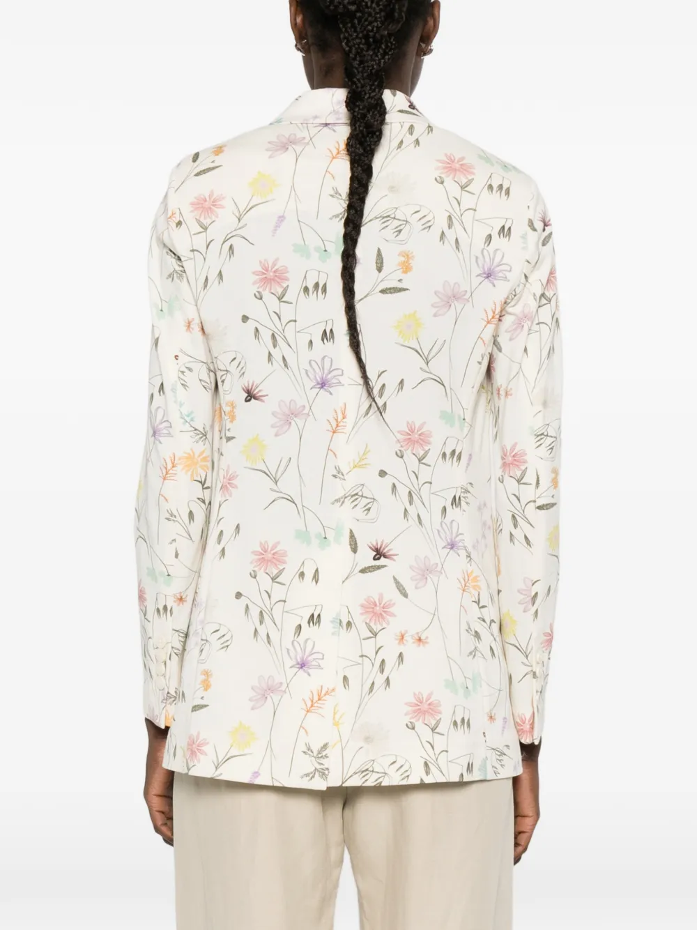 Circolo 1901 Blazer met bloemenprint Beige