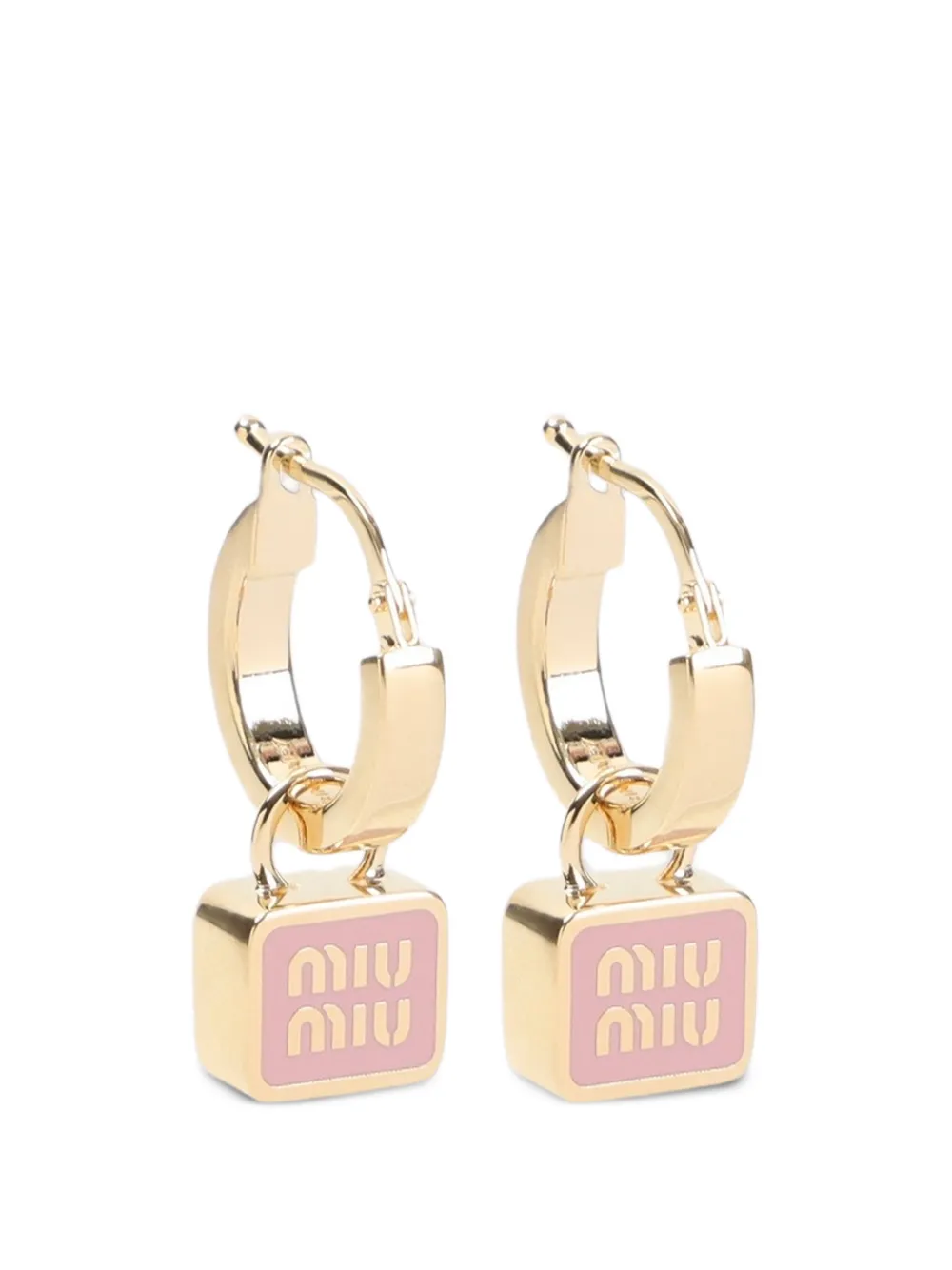 Miu Miu logo-detail earrings - Oro