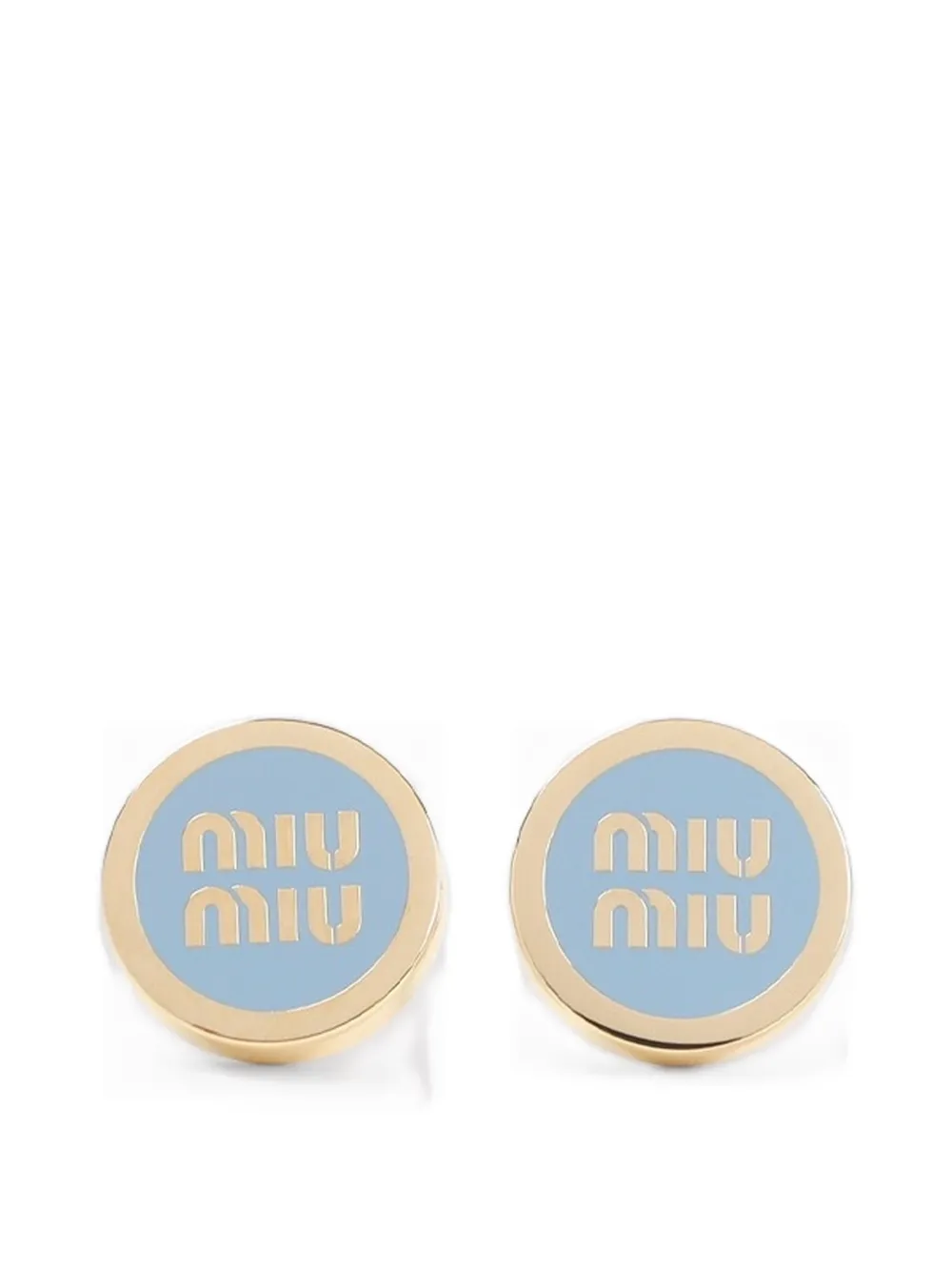Miu Miu logo-detail earrings - Oro