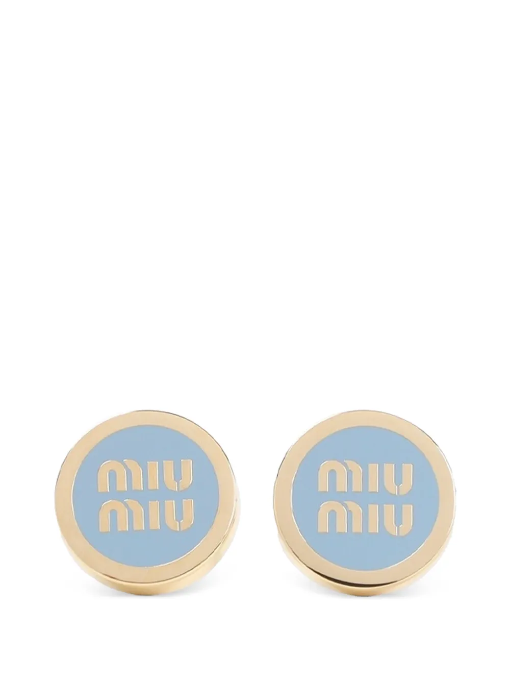 Miu Miu logo-detail earrings - Oro