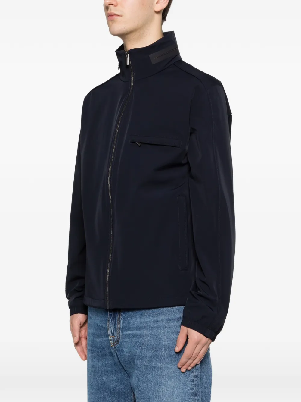  Boss Zip-pocket Bomber Jacket - Blue 