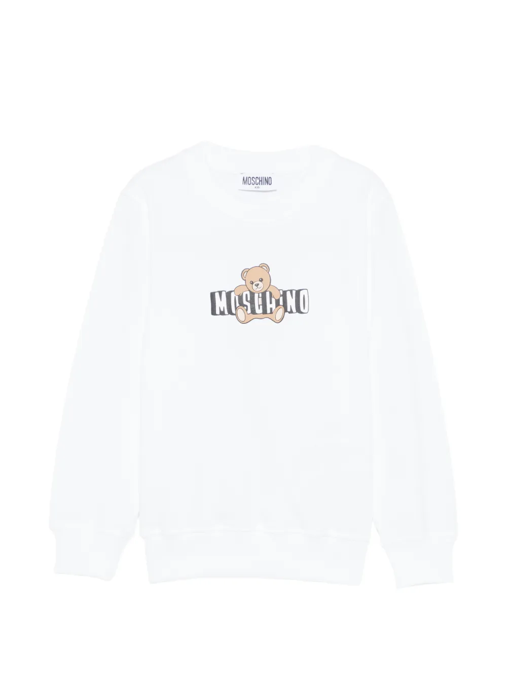 Moschino Kids teddy motif sweatshirt - Bianco