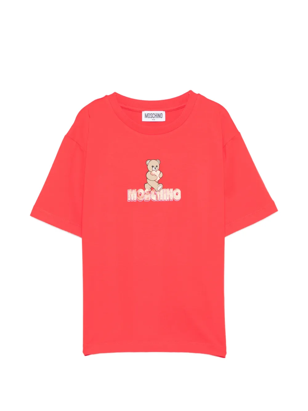 Moschino Kids teddy logo T-shirt - Rosso