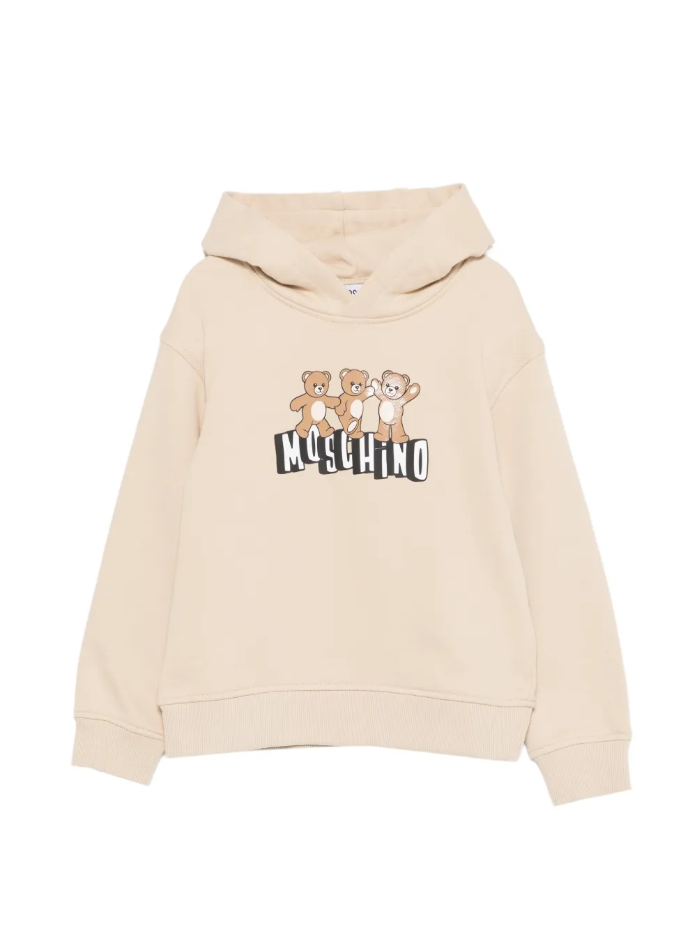 Moschino Kids graphic hooded sweatshirt - Toni neutri