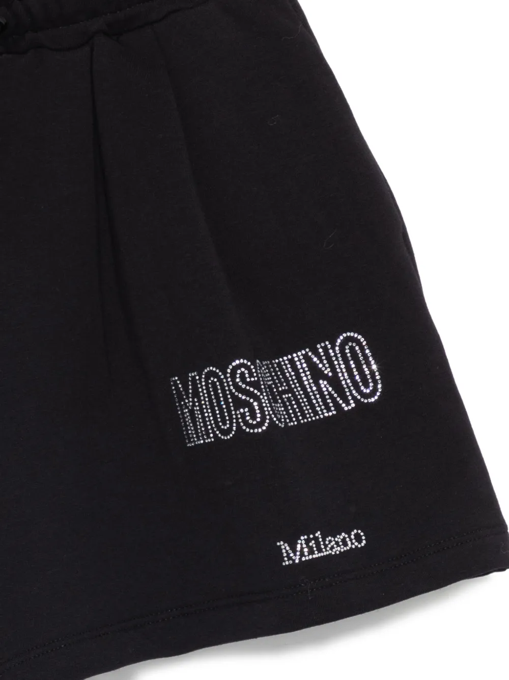  Moschino Kids Logo Drawstring Shorts - Black 