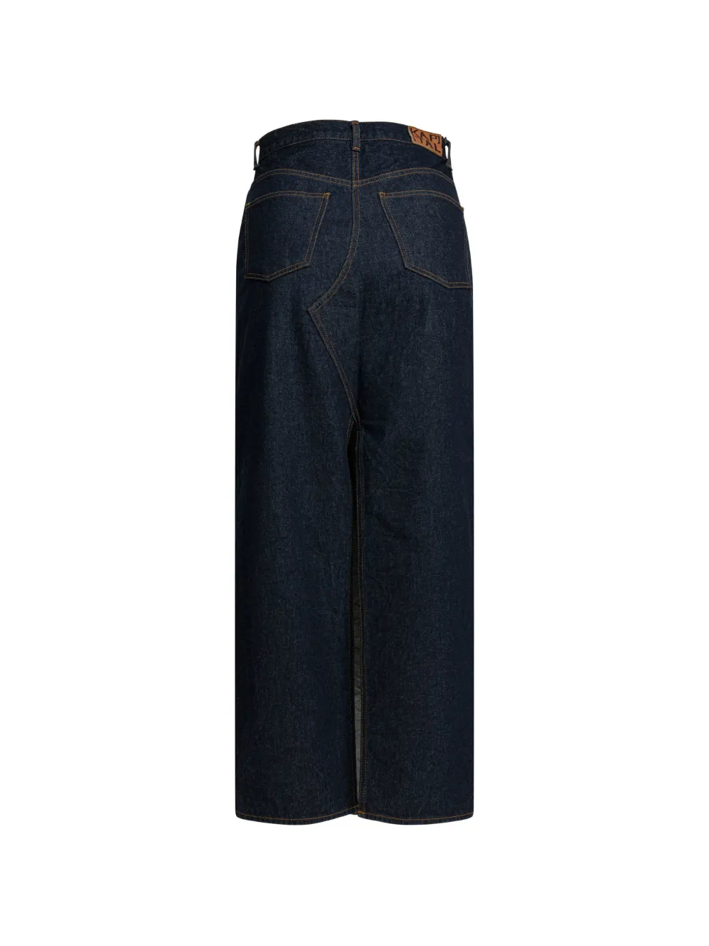 KAPITAL Denim midi-kokerrok Blauw