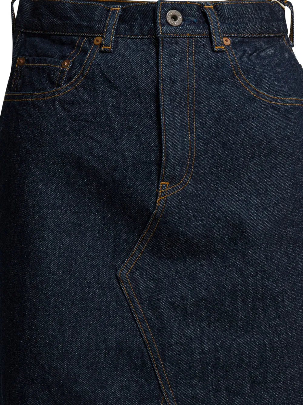 KAPITAL Denim midi-kokerrok Blauw
