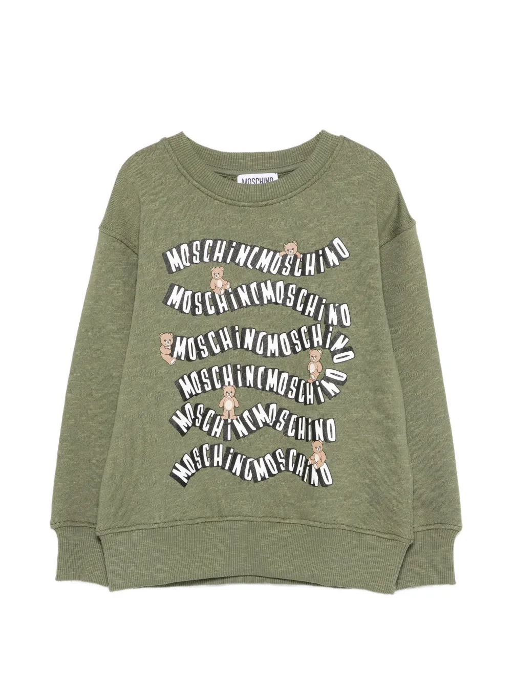 Moschino Kids teddy-print sweatshirt - Verde