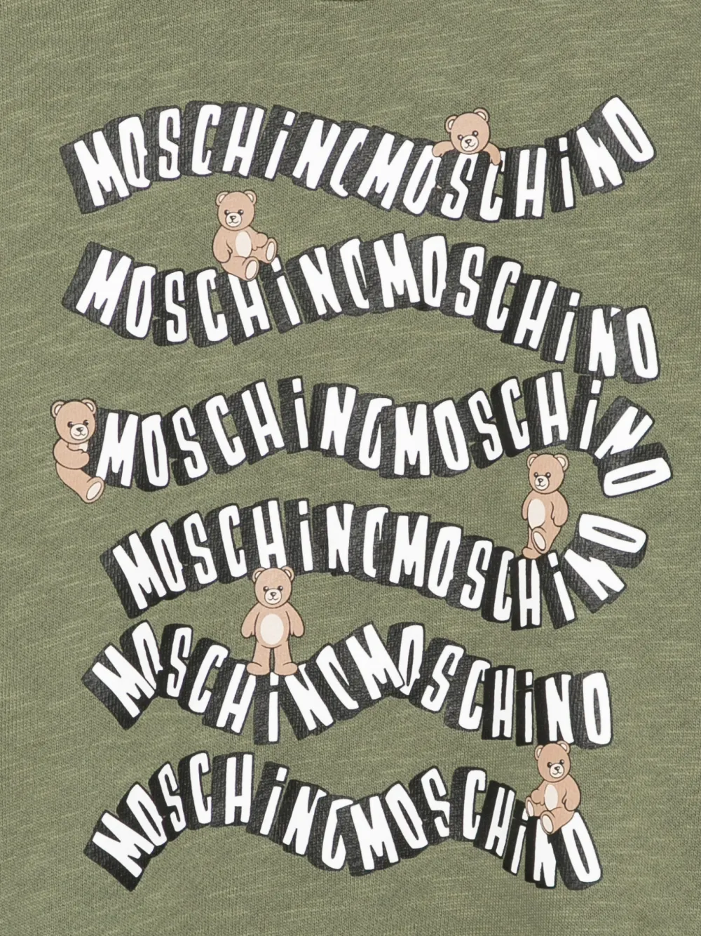 Moschino Kids Sweater met teddybeerprint Groen