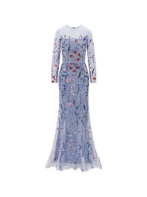 Rami Al Ali beaded floral lace gown maxi dress