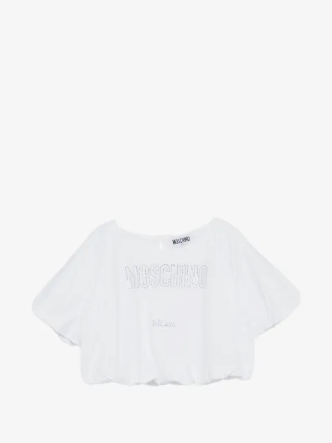 Moschino Kids blusa con detalle del logo