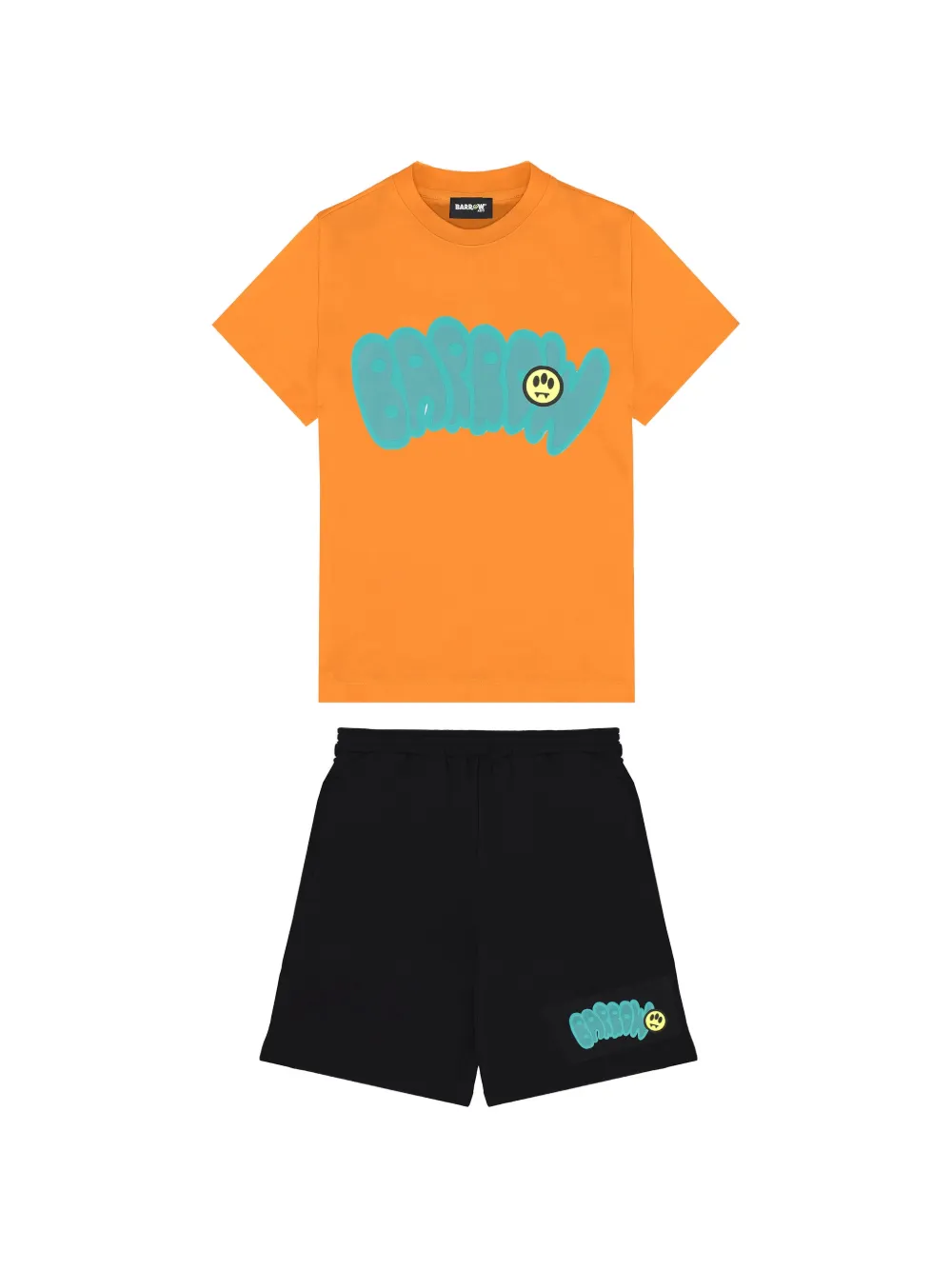 Barrow kids logo-print shorts (set of two) - Arancione