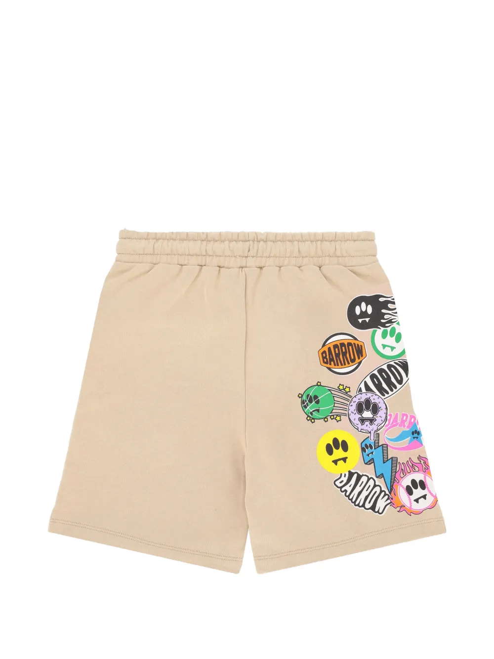 Barrow kids Joggingshorts met grafische print Beige