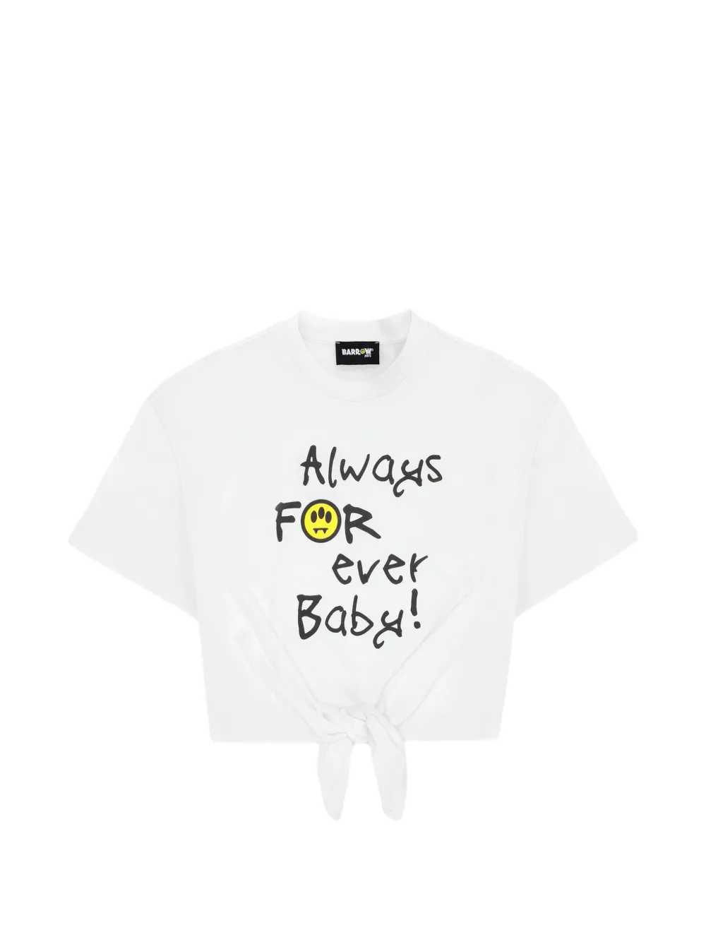 Barrow kids cropped T-shirt - Bianco