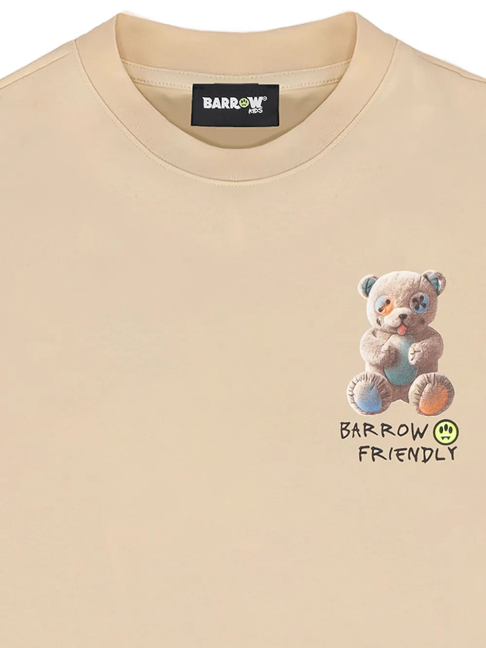 Barrow kids T-shirt met teddybeerprint Beige