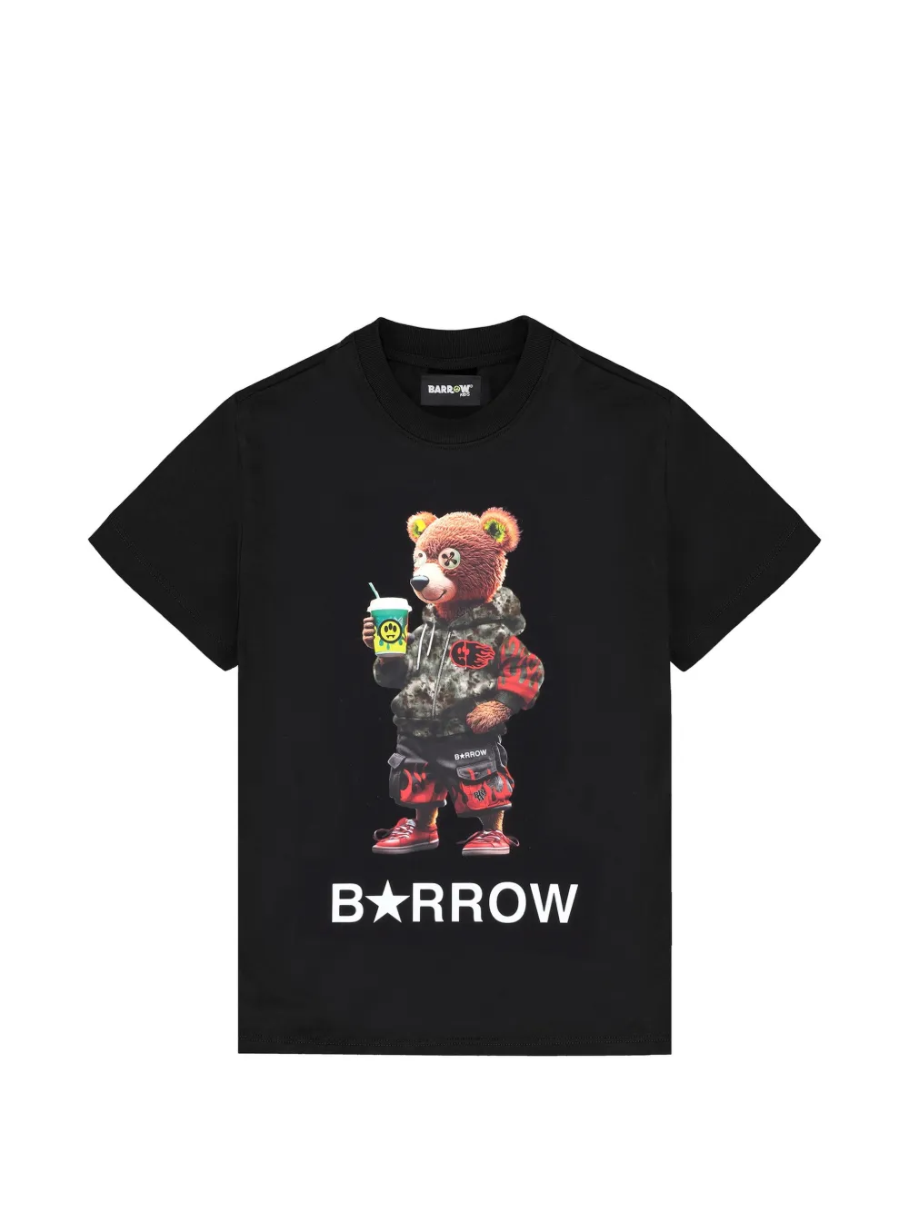 Barrow kids T-shirt con stampa - Nero