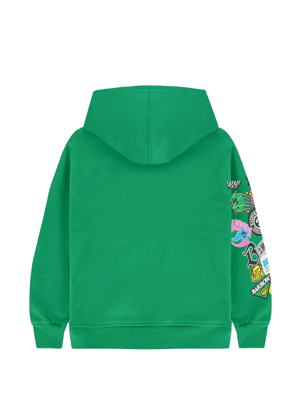 Barrow kids Fleece hoodie met grafische print Groen