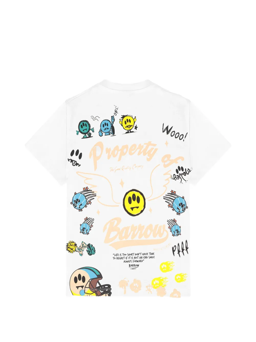 Barrow kids T-shirt met print Wit