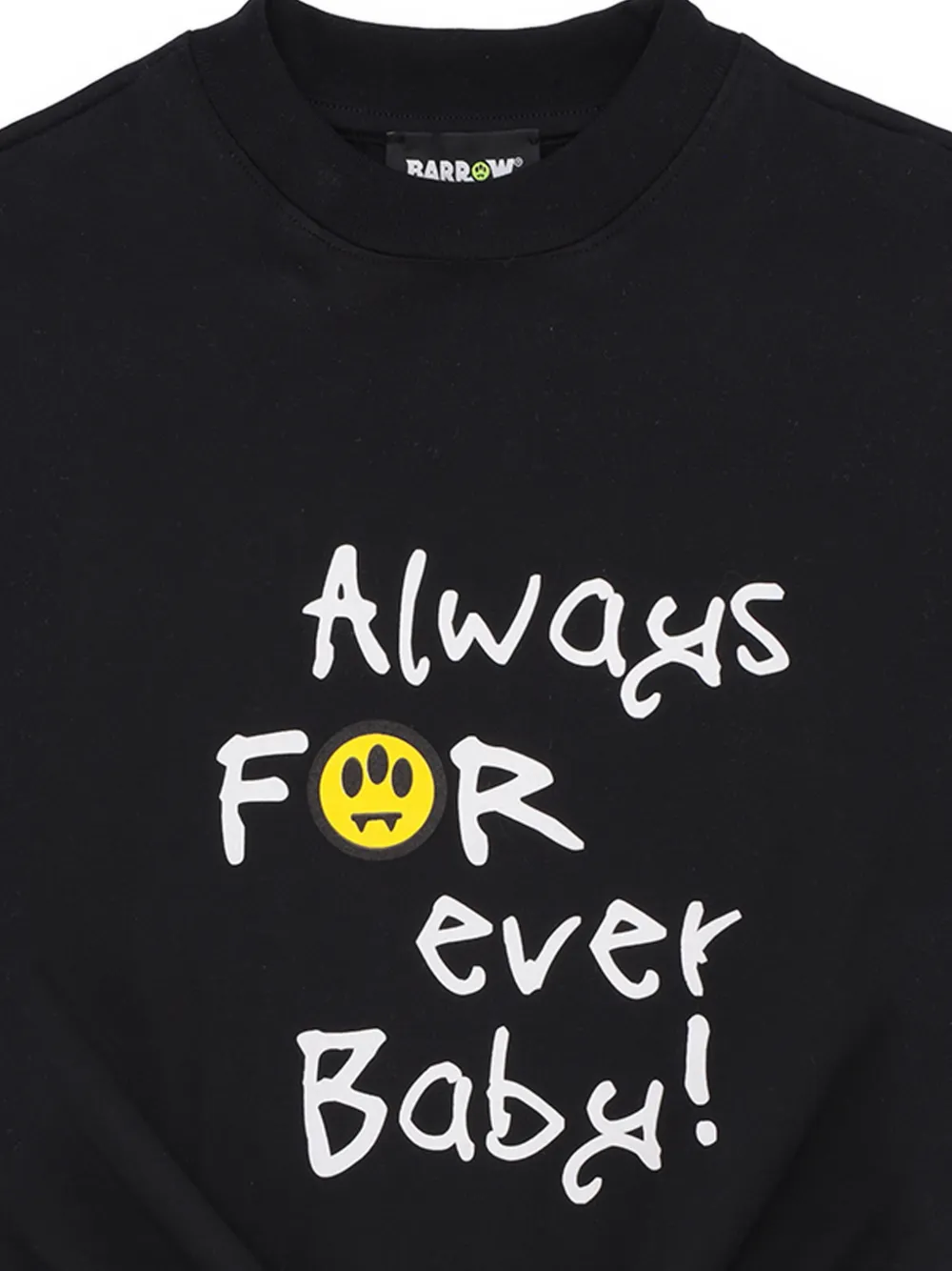 Barrow kids Cropped jersey T-shirt Zwart