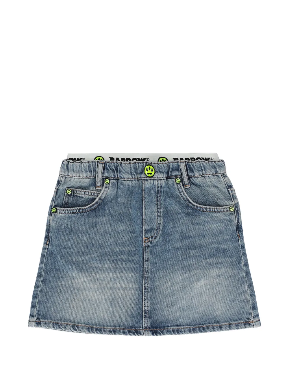 Barrow kids denim cotton skirt - Blu