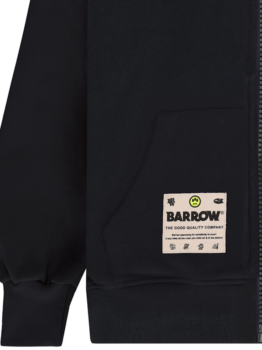 Barrow kids Hoodie met rits Zwart