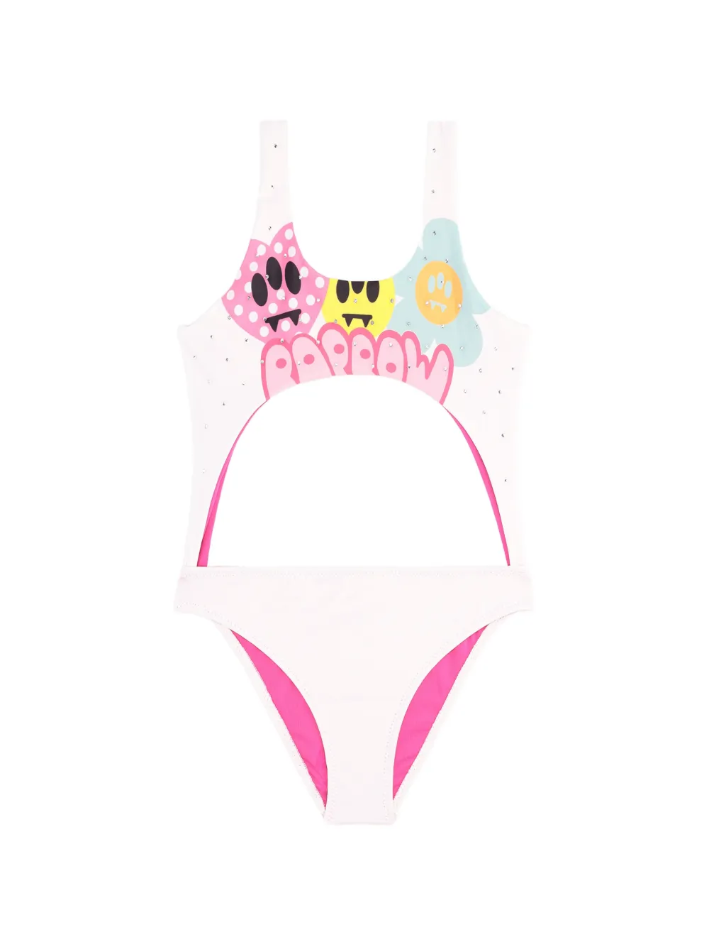 Barrow kids cut-out swimsuit - Bianco