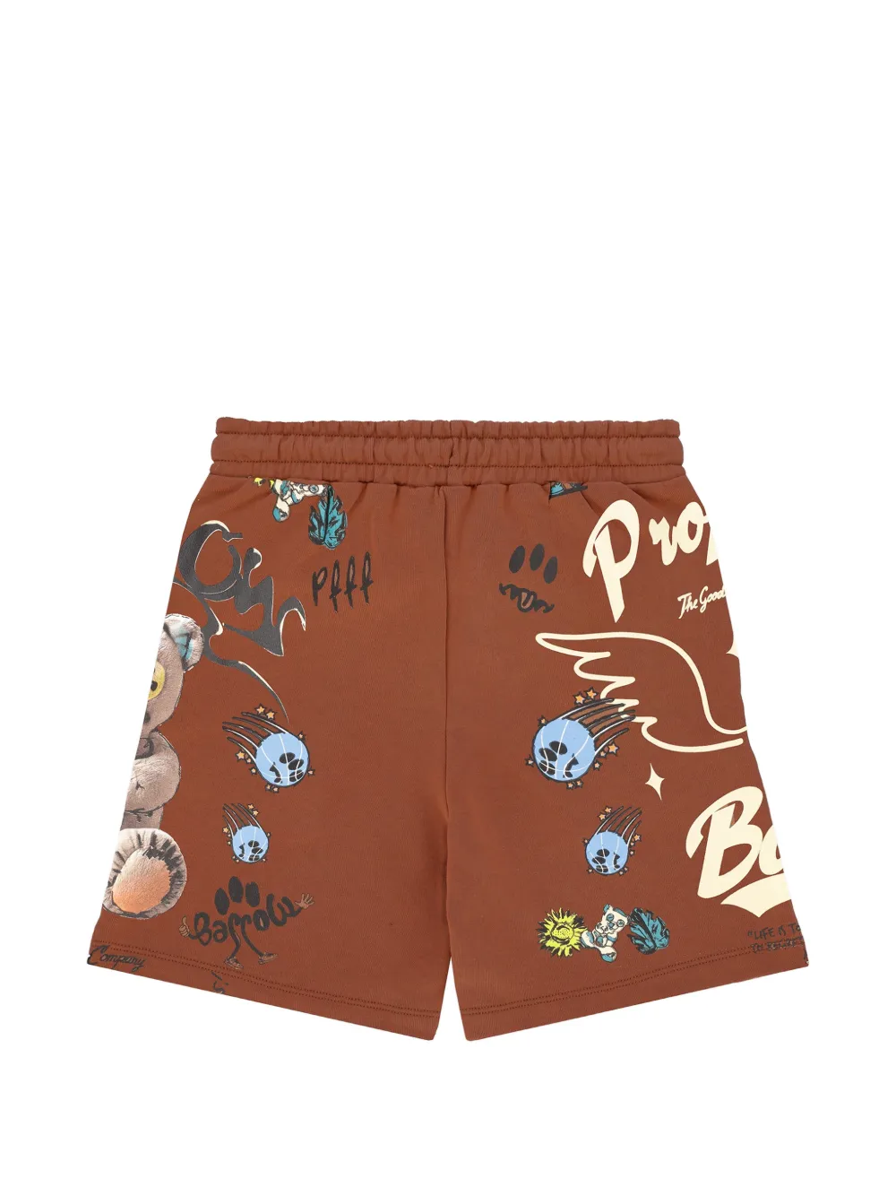 Print-Detail Drawstring Shorts