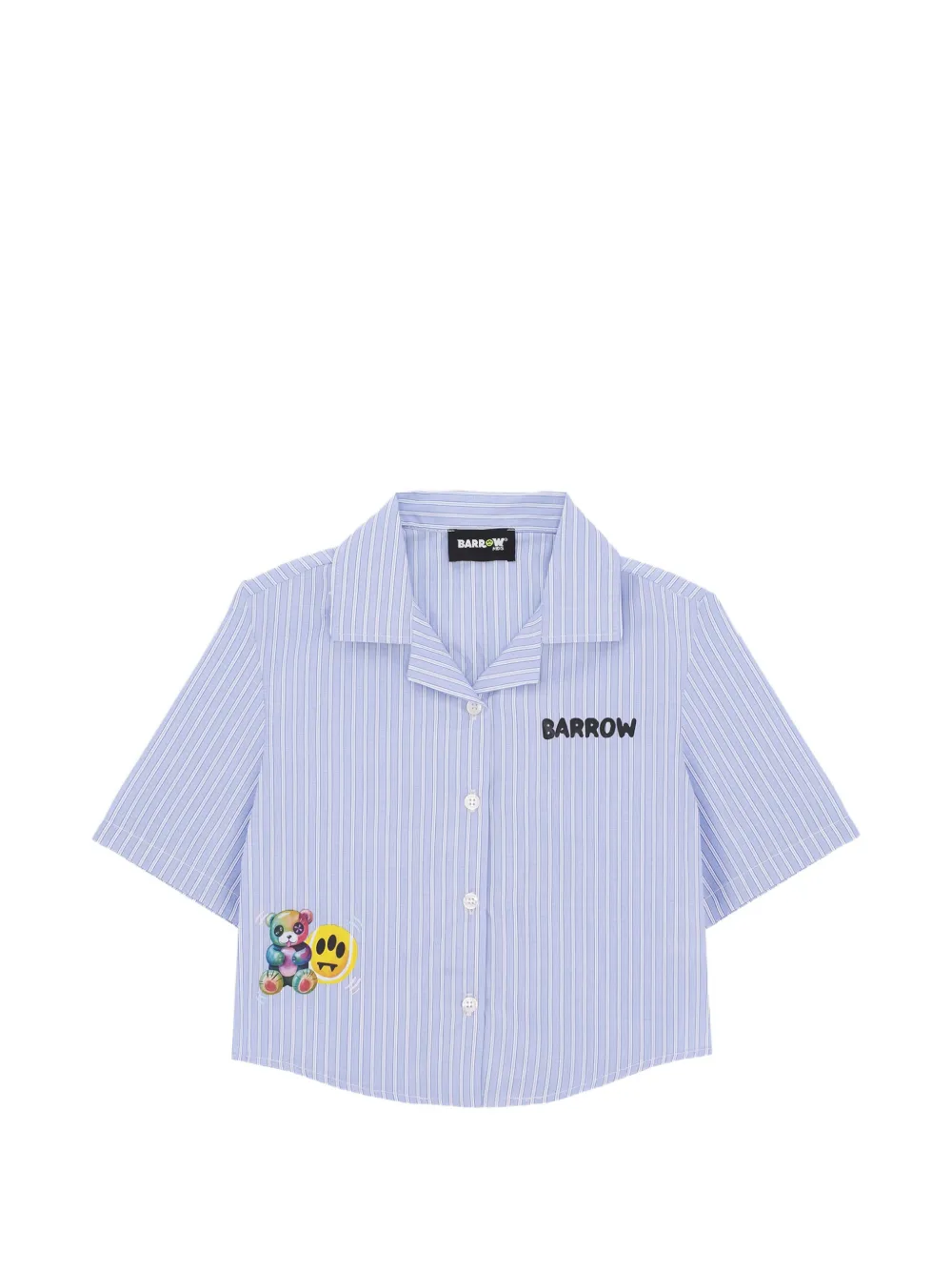 Barrow kids Camicia a righe con applicazione - Blu