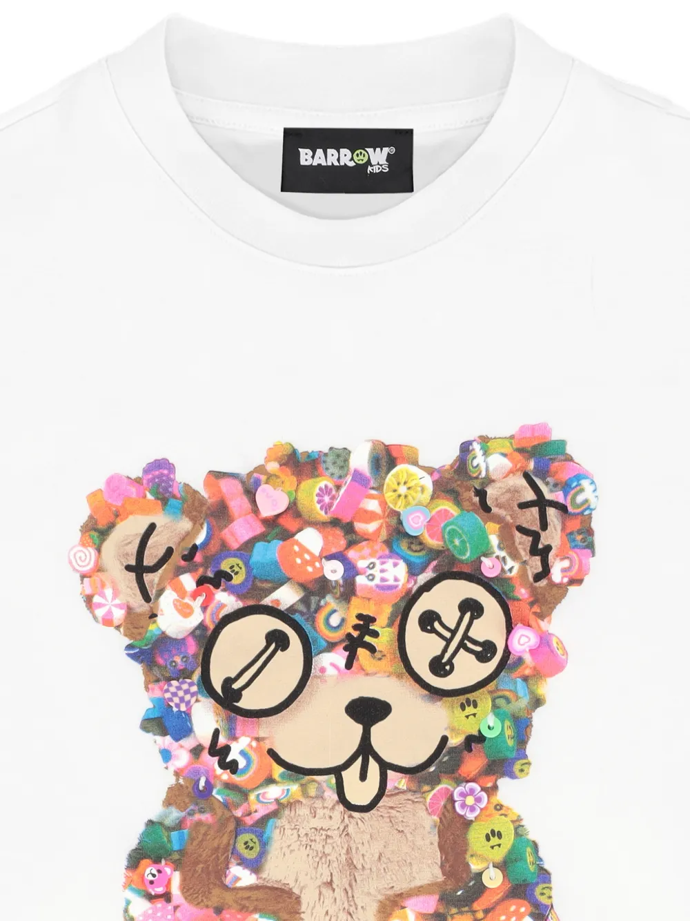 Barrow kids T-shirt met borduurwerk Wit