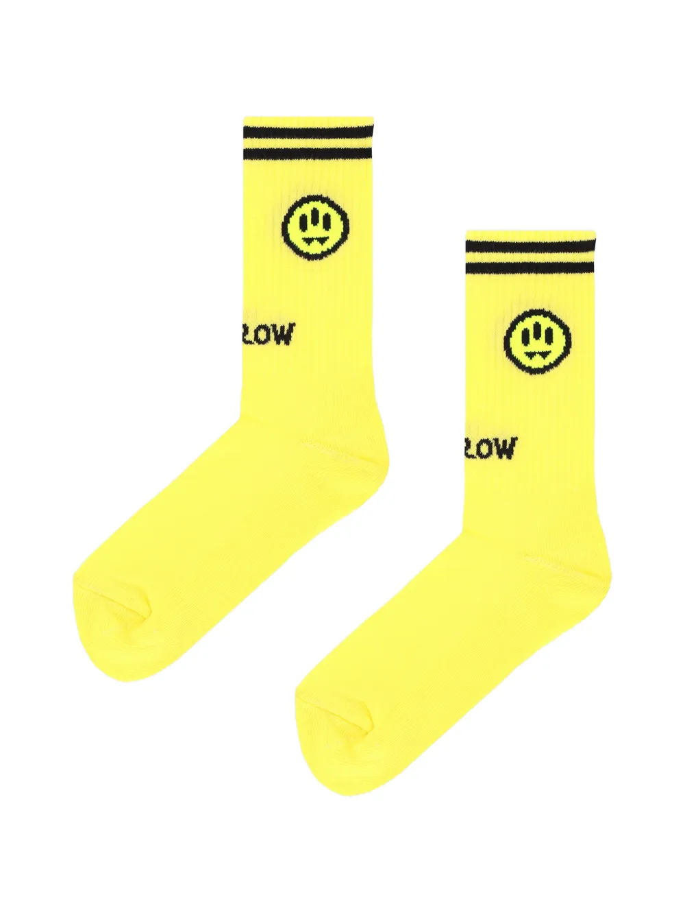 Barrow kids Calzini a righe con logo - Giallo